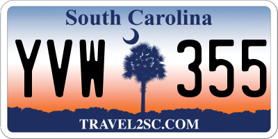 SC license plate YVW355