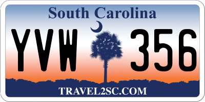 SC license plate YVW356