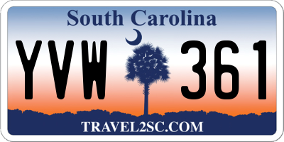 SC license plate YVW361