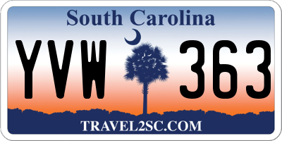 SC license plate YVW363