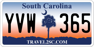 SC license plate YVW365