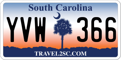 SC license plate YVW366