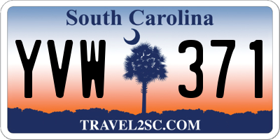 SC license plate YVW371