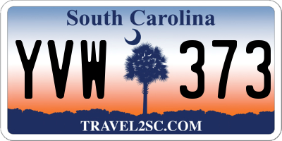 SC license plate YVW373