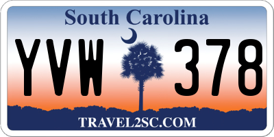 SC license plate YVW378