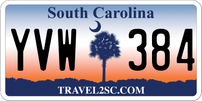 SC license plate YVW384