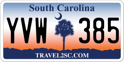 SC license plate YVW385