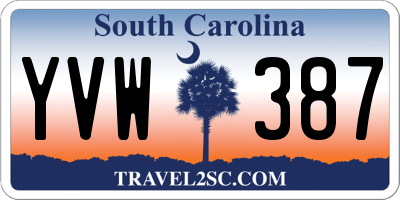 SC license plate YVW387