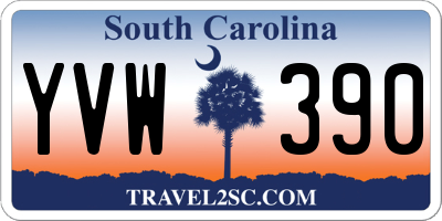 SC license plate YVW390
