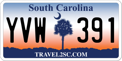SC license plate YVW391