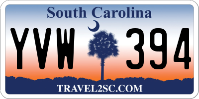 SC license plate YVW394
