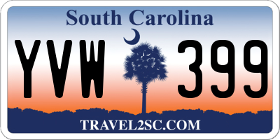 SC license plate YVW399