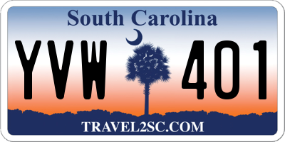 SC license plate YVW401