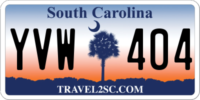 SC license plate YVW404