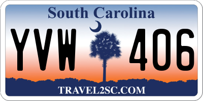 SC license plate YVW406