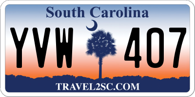 SC license plate YVW407
