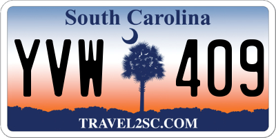 SC license plate YVW409