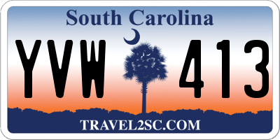SC license plate YVW413