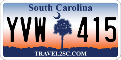SC license plate YVW415