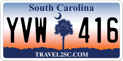 SC license plate YVW416