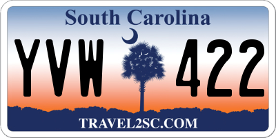 SC license plate YVW422