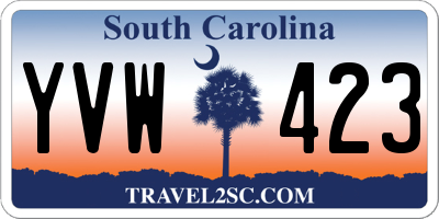 SC license plate YVW423