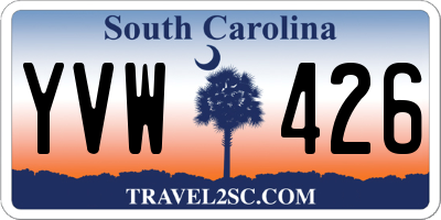 SC license plate YVW426