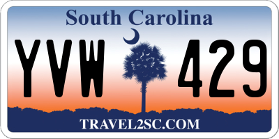 SC license plate YVW429