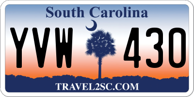 SC license plate YVW430
