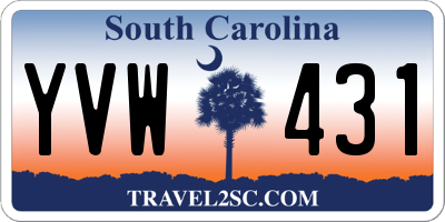 SC license plate YVW431