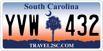 SC license plate YVW432