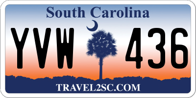 SC license plate YVW436