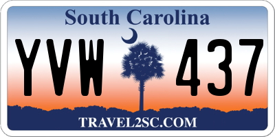 SC license plate YVW437