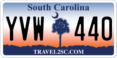 SC license plate YVW440