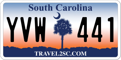 SC license plate YVW441