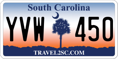 SC license plate YVW450