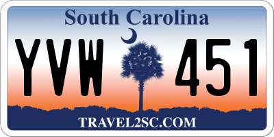 SC license plate YVW451