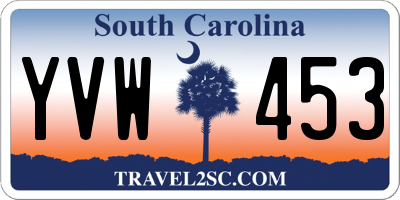 SC license plate YVW453