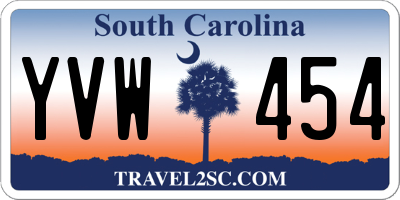 SC license plate YVW454