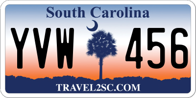 SC license plate YVW456