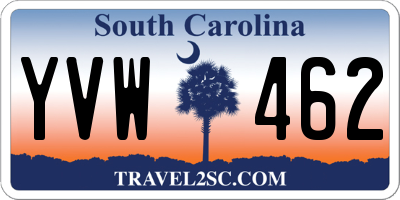 SC license plate YVW462
