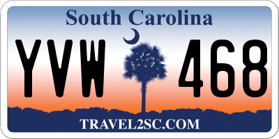SC license plate YVW468