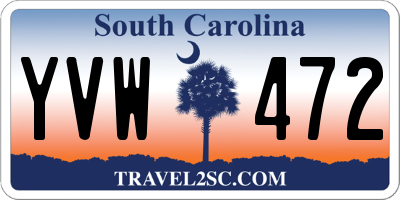 SC license plate YVW472