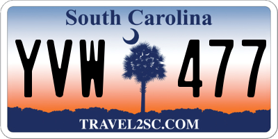 SC license plate YVW477