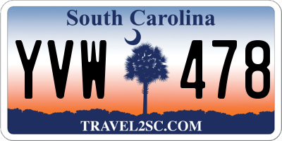 SC license plate YVW478