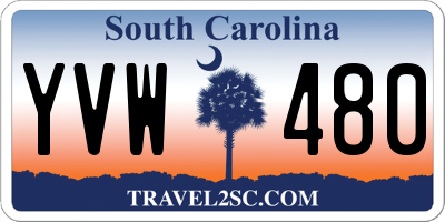 SC license plate YVW480