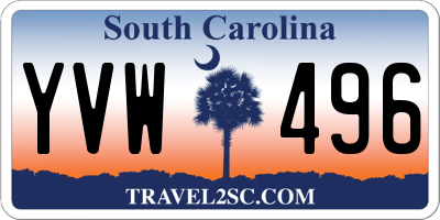 SC license plate YVW496