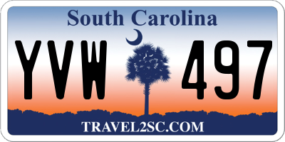SC license plate YVW497