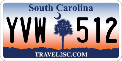 SC license plate YVW512