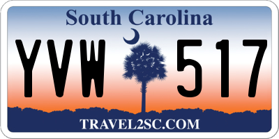 SC license plate YVW517